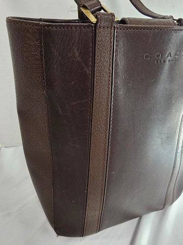 Coach Borsa a secchiello pelle marrone inglese vintage anni 90 LeatherTote Bag 6706 ITALIA - Foto 5 di 14