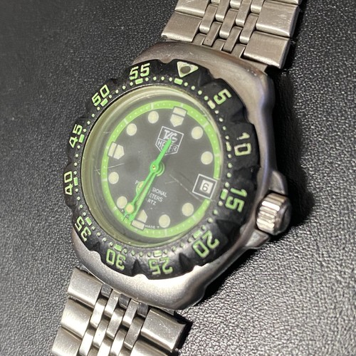 TAG HEUER Formula 1 375.508 Green 200m Quartz 28mm Women's Watch From JP - Picture 2 of 7