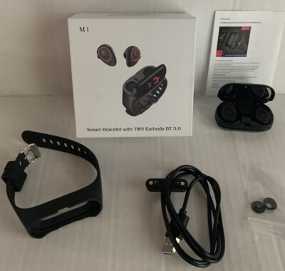 M1 smart bracelet with tws earbuds bt 5.0 hotsell
