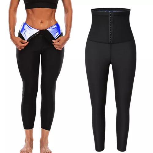 Women Fat Burning Sweat Sauna Pants Shorts Body Shaper Waist Trainer Weight Loss - Picture 19 of 22