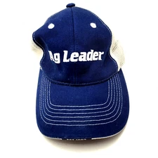 Ag Leader Agriculture Farm Mesh Hat Cap Blue Used Strapback B16D
