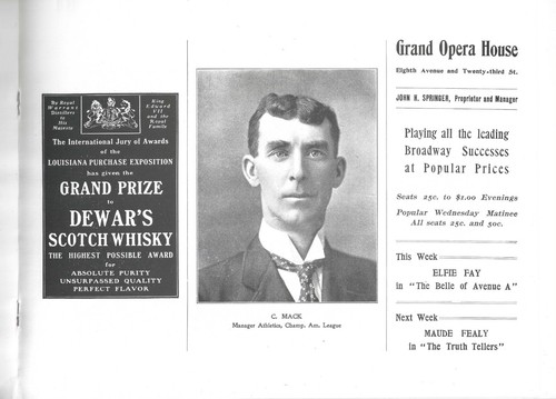 1905 GIANTS vs. ATHLETICS World Series Program Robert Opie REPRINT #27 of 1,000 - Picture 7 of 8