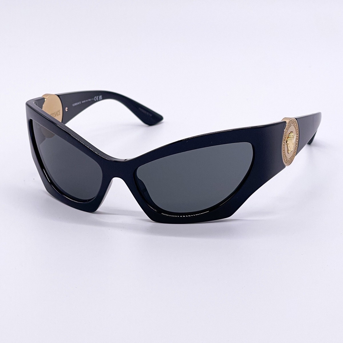 サングラス VERSACE Woman Sunglasses Black 0VE4450 GB1/87 NEW VERSACE VE4450 GB1/87 WOMEN CAT EYE BLACK SUNGLASSES
