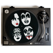 KISS Turntable Slipmat for Vinyl Records 12" DJ Slip Mat glam rock n roll vinyls