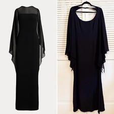 Escada Black Silk Chiffon Maxi Gown Size 40/Medium