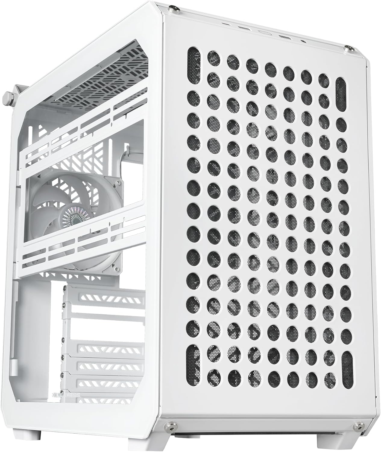 QUBE 500 Flatpack White Small High Airflow Mid-Tower ATX Customizable Gaming PC