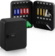 Key Cabinet Wall Mount Key Lock Box with Key Management Locking Key Organizer