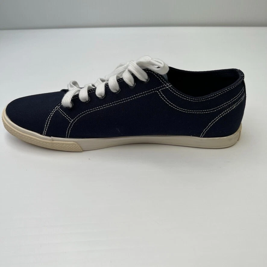 Zapato Penguin Hombres 13 Informal Parte Superior Baja Con Cordones Zapatilla Logo Lona Azul Marino Boat Core Go Foto 4 de 4