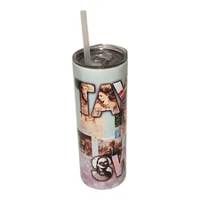 Taylor Swift Tumbler Stainless Steel Metal Skinny  8" Collage Zonegrace