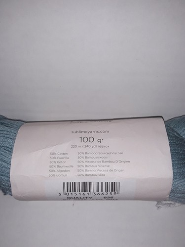 Sirdar Sublime Isla DK Yarn 50% Cotton/50% Bamboo 2 Skeins New - Picture 8 of 11