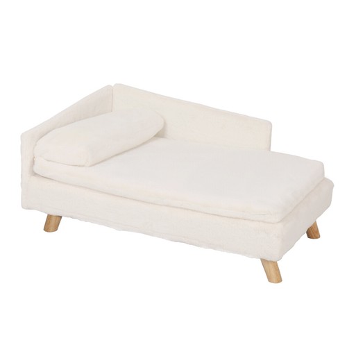 Luxury Plush Pet Elevated Sofa Raised Dog Cat Bed Couch Lounge Sleeper w/ Pillow - Picture 7 of 14