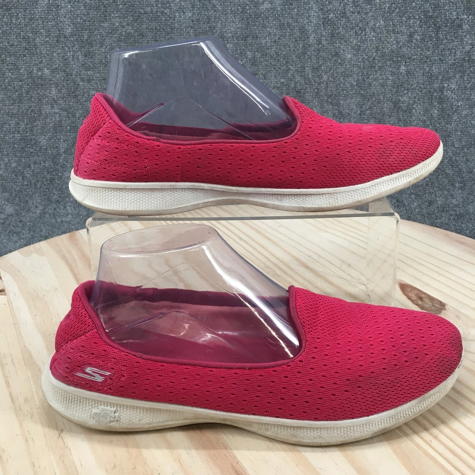 Skechers Shoes Womens 9.5 Go Step Lite Slip On Sneakers 14468 Pink Fabric Casual - Image 2 of 4