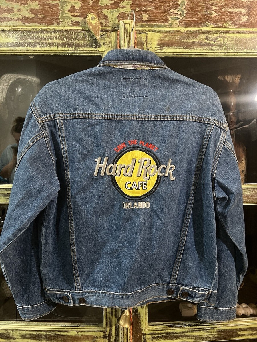 ジャケット・アウター RACE ROCK APPAREL ORLANDO Denim Jacket Hard Rock Cafe Orlando Denim Jean Jacket Vintage 90s