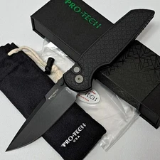 Pro Tech Black TR3 Integrity INT106 RELIC Black S35VN Manual Folder Pocket Knife