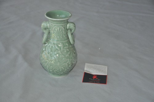 Chopsticks Andrea by Sadek Temple Vase Celadon Green Pattern - Picture 8 of 9