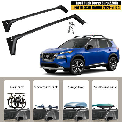 Roof Side Rail Roof Rack Set For Nissan Rogue 2021-2024