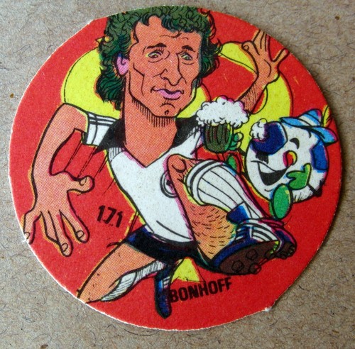 RUMMENIGGE / BONHOF Trading CARDS Caricatures 1981 SOCCER German LEGENDS - Picture 3 of 3