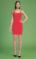 SMALL Rhinestone Hearts Mini Business/ Party Dress RED Stretchy Fitted Short NWT