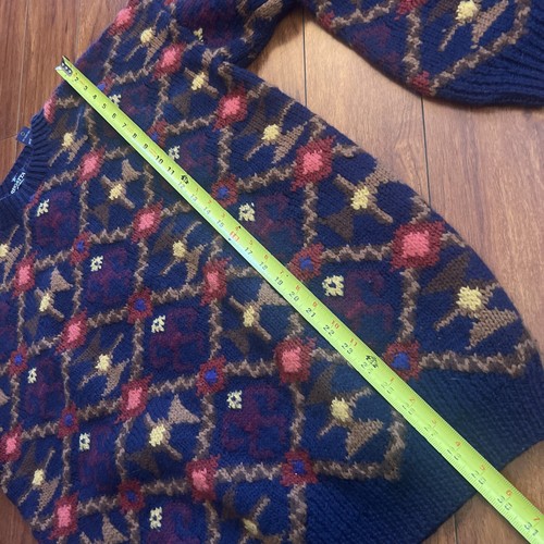 VTG REGATTA Sport Wool Mohair Southwest Aztec Geometric Knit Sweater Adult XL - Picture 9 of 11