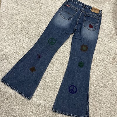パンツ 90s MUDD Tech Bellbottom Denim Vintage Mudd Jeans Flare Leg Women's 28x30 Low Rise