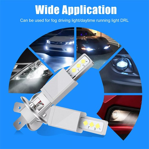 2Pcs H1 LED DRL Bulbs Fog Driving Light Conversion Kit Super Bright White 60-yp - Picture 6 of 7