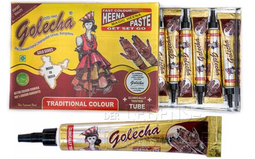 5x Golecha Henna Kegel rotbraun für Mehndi Tattoo 100g - Bild 6 von 11
