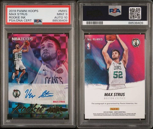 2019-20 Panini Hoops Max Strus Rookie Ink Autograph #RI-MXS PSA 9 Auto 10 - Picture 5 of 5