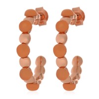 Xen Steckcreolen Mit Peach Mondstein Ca. 3 Ct. RosèVergoldet