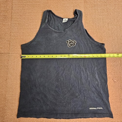 Vintage Universal Studios Mens Tank Sleeveless T-Shirt Large Black Made USA g6a - Picture 9 of 16