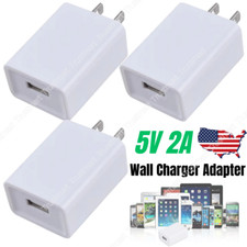 1/2/3Pack 5V 2A USB Wall Charger Power Adapter Lot For iPhone Samsung LG US Plug