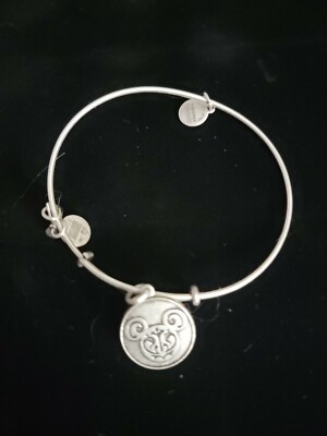 Disney Parks Mickey Head filigree ALEX AND ANI SILVER BRACELET