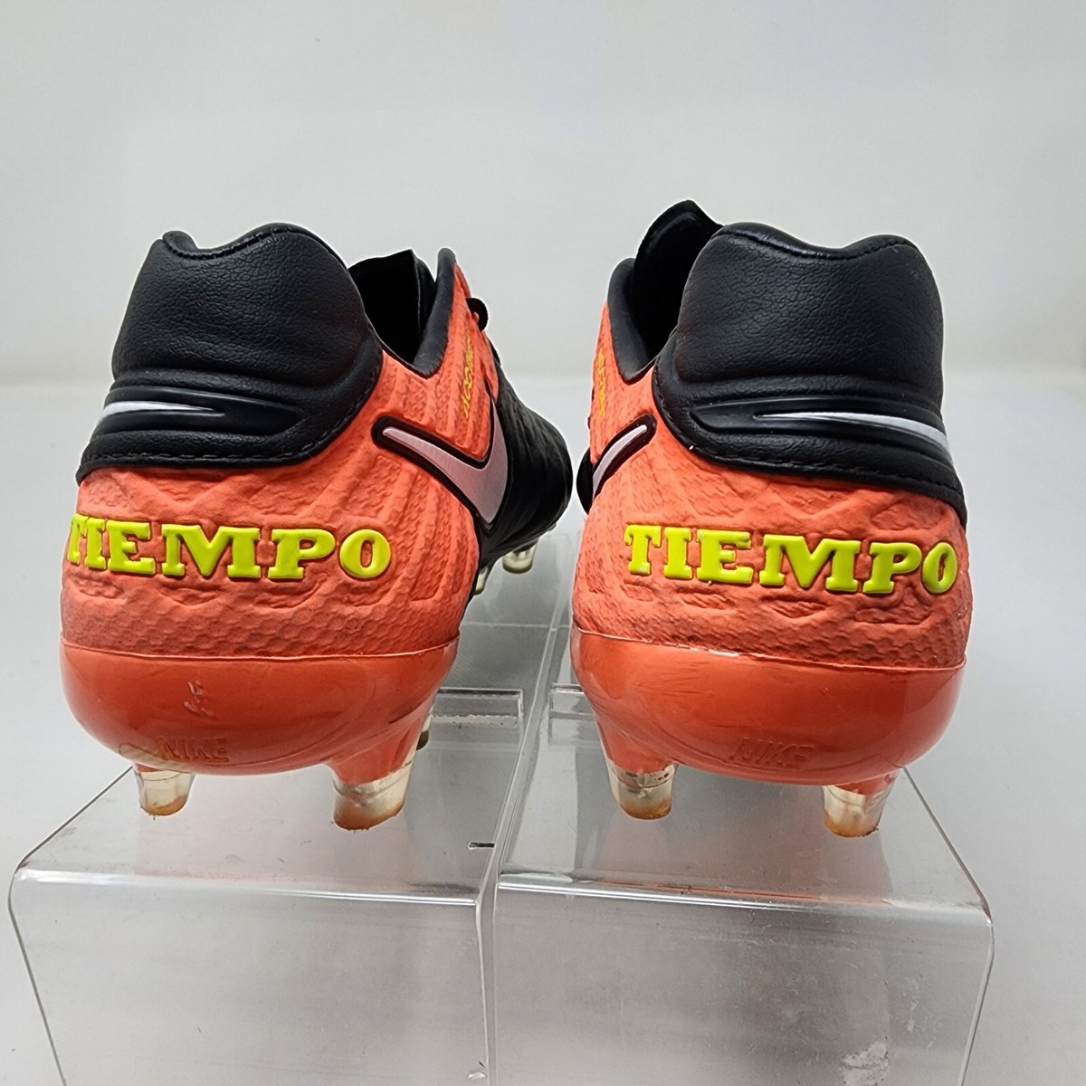 Nike Soccer Cleats Mens 6 Tiempo Legend VI Black Orange ACC Nike Soccer Cleats Mens 6 Tiempo Legend VI Black Orange ACC
