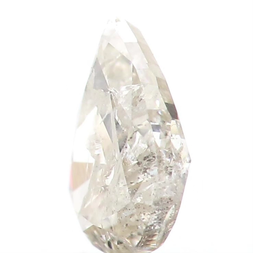 0.43 CT Natural Loose Pear Shape Diamond 5.60 MM Grey Color Pear Diamond KQ1009 - Video 1 of 1