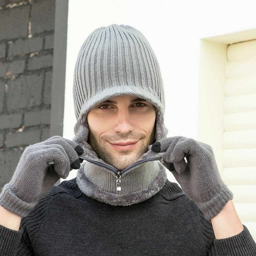 Schirmmütze Skimaske Krempe Mütze Totenkopf Full Face warm Strick Winter Herren Damen US - Bild 7 von 17