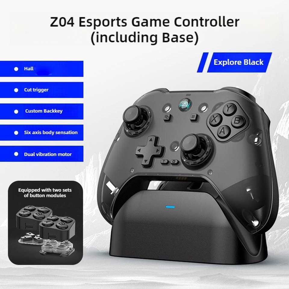 For Z04 Gamepad Gaming Controller Tri-Mode Fps Wireless Game Pad Elite ...