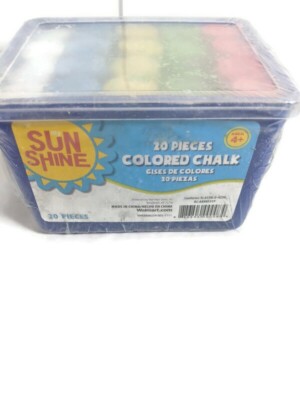 Sun Shine Sidewalk Chalk 20 pieces 1 sets of 20 New