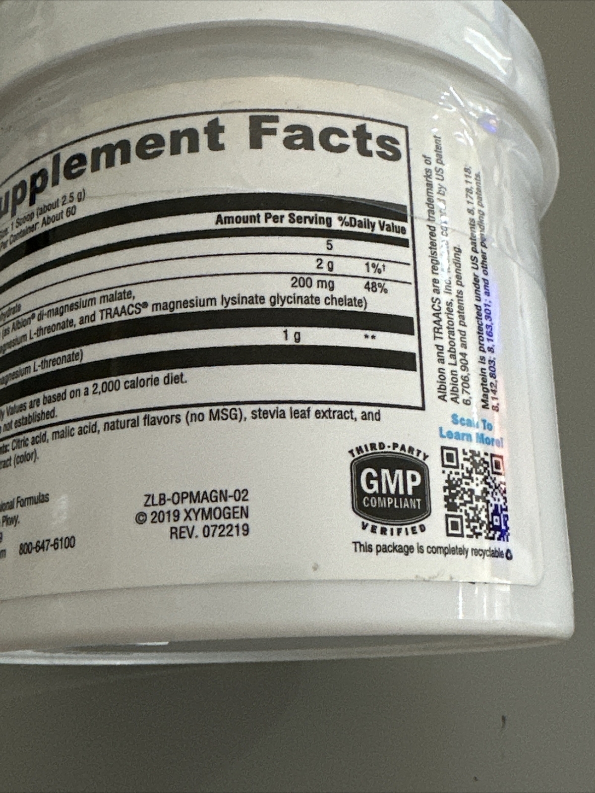 XYMOGEN Optimag Neuro Magnesium Powder Magnesium LThreonate