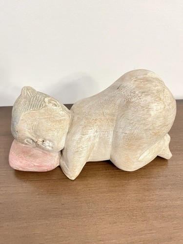 Antique Asian Hand Carved Wood Boy Sleeping Opium Pillows - Picture 5 of 13