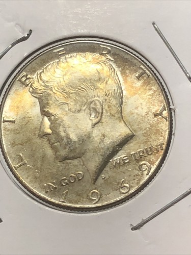 1969d End Of Roll Toner Kennedy 40% Silver Half Dollar #62 - Picture 4 of 12