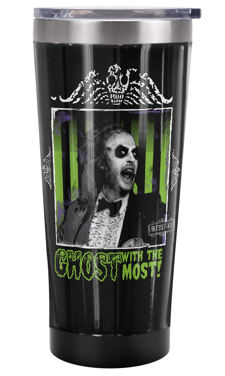 Beetlejuice Ghost Tumbler 20oz Vacuum Insulated Leak Resistant