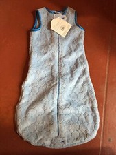 Swaddle Designs zzZipMe Sack Wearable Blanket 3-6 mo. Blue/Blue Satin