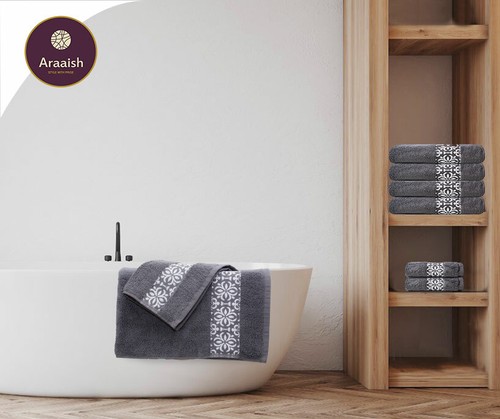 Bath Towel Sets | 100% Zero Twist Cotton | 550 GSM | Extra Soft and Absorbent - Picture 21 of 48