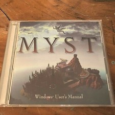 Myst (Red Orb/Cyan) Windows User's Manual~1996 Windows 95/3.1 CD-ROM + Manual