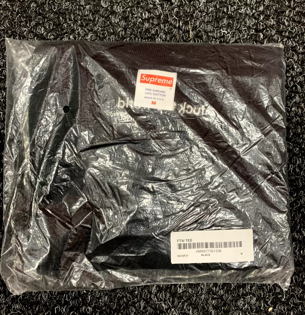 Supreme SS18 FTW T Shirt noir NEUF taille moyenne