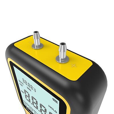 LCD Digital Manometer Dual Port HVAC Differential Air Gas Pressure Gauge  Meter
