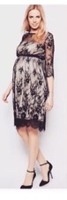 ASOS Maternity Dress Special Occasion Party Black Lace Knee Length Size US 8 NWT