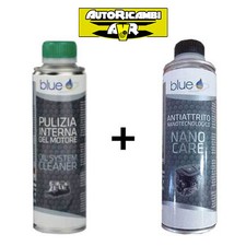 KIT ADDITIVI ANTIATTRITO NANOTECNOLOGICO + PULIZIA INTERNA MOTORE BLUE BO01035