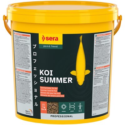 Sera Koi Professional Sommerfutter 7 kg 21 L Teich Fischfutter Granulat 3 mm