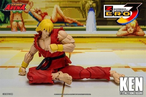 New Storm Toys SFSA01 1/12 Street Fighter ALPHA3 Ken Action Figure Model In Hand - Picture 10 of 14