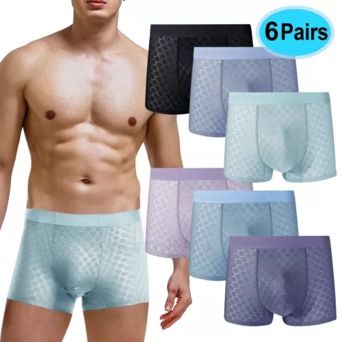 (Confezione da 6) Boxer uomo ultra morbido slip pantaloncini comodi cool intimo tronchetti - Foto 1 di 19